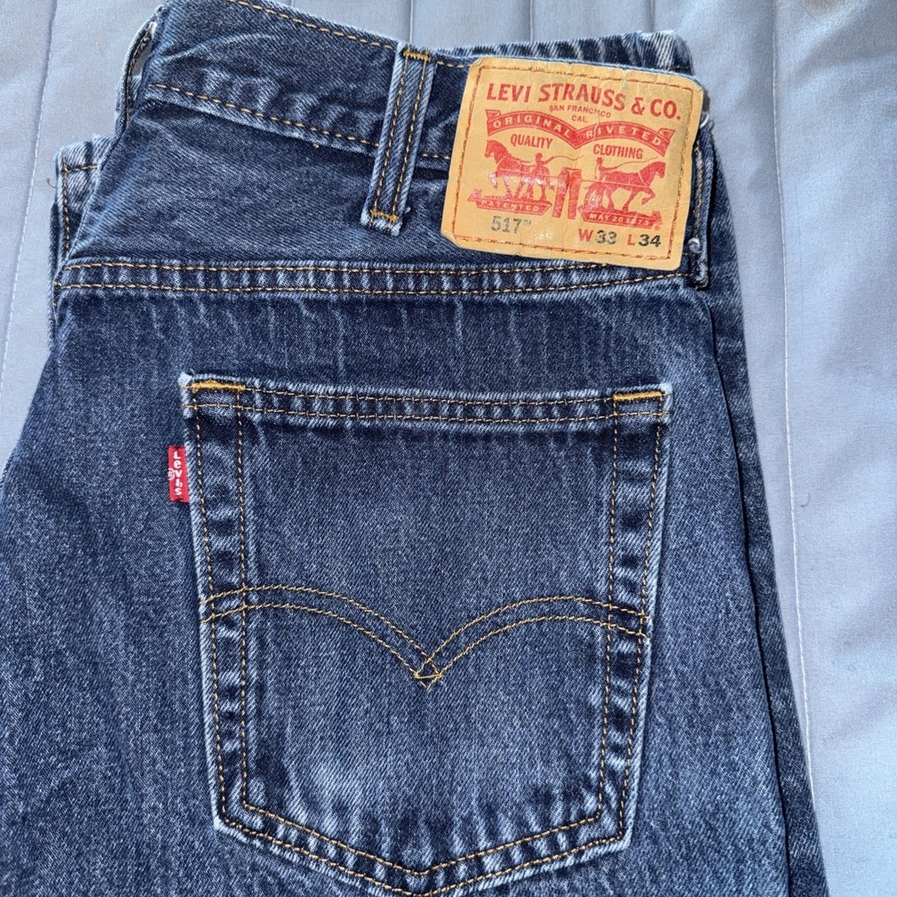 Levis 517 Bootcut Jeans Mens 33x34 Med Wash Denim Classic Read